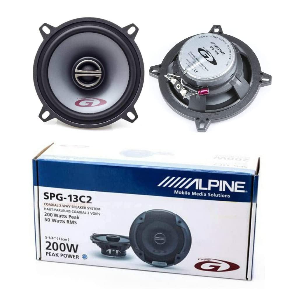 2 x 2-Way Coaxial Speakers Compatible with Alpine SPG-13C2 5.25